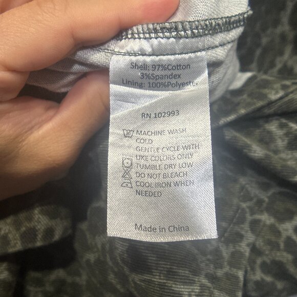 EUC Marissa Webb Mera Animal Print Cotton Canvas Jacket Womens Size 6 - Picture 11 of 15